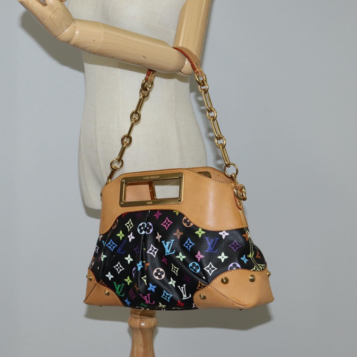 LOUIS VUITTON Monogram Multicolor Judy MM Hand Bag 2Way M40256 LV Auth 121498AM
