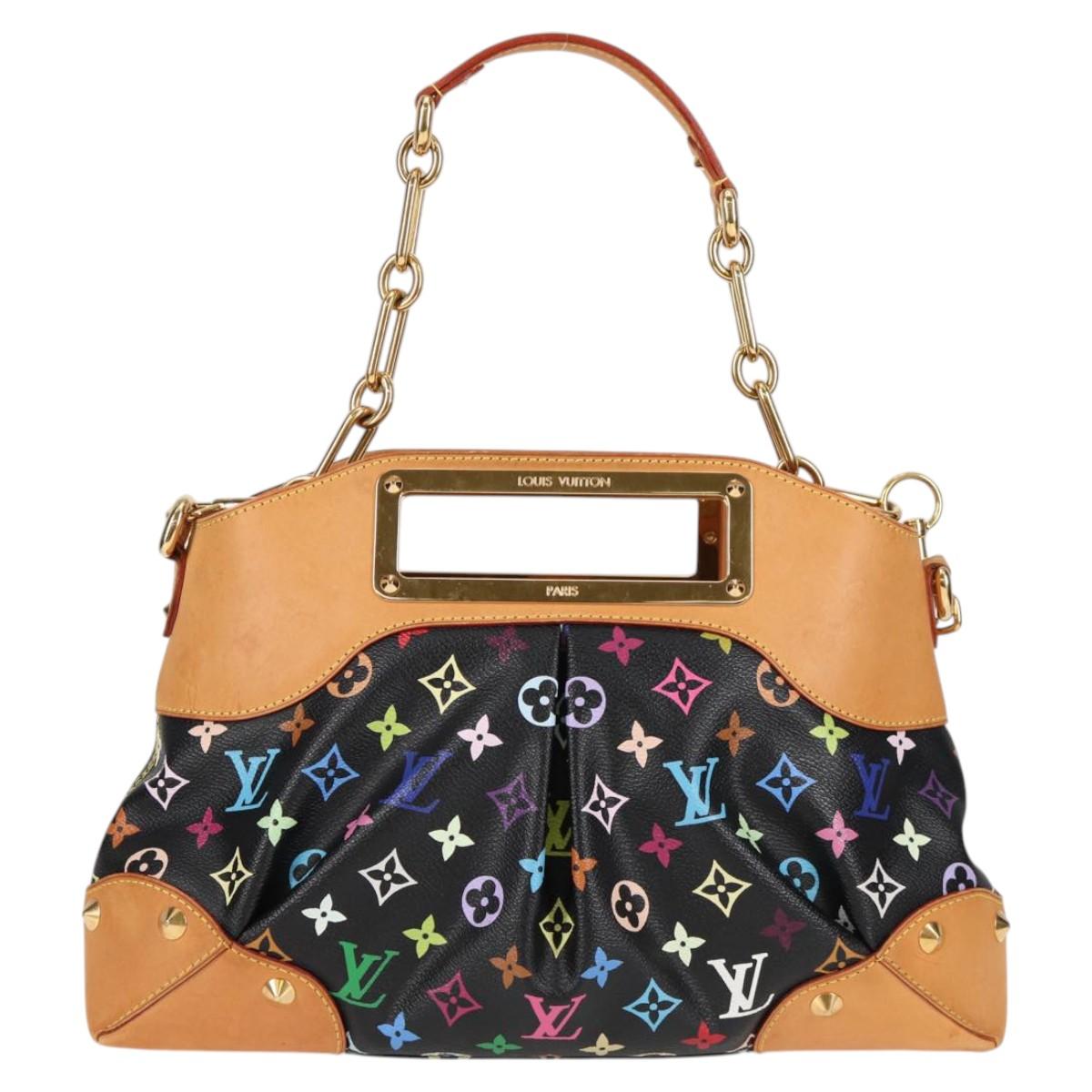 LOUIS VUITTON Monogram Multicolor Judy MM Hand Bag 2Way M40256 LV Auth 121498M