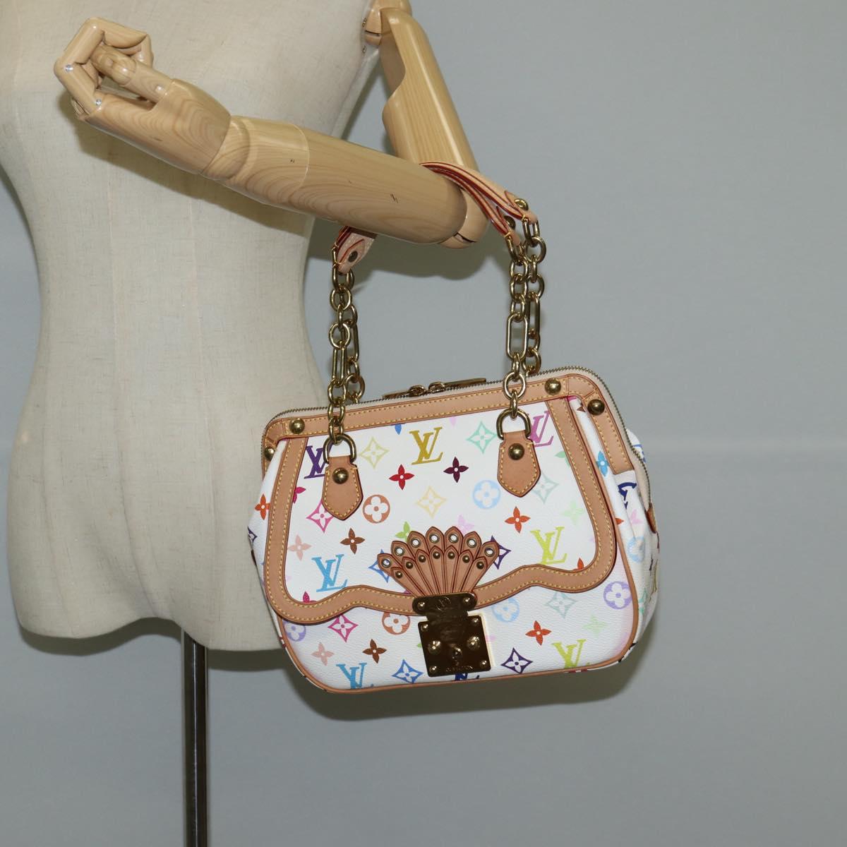 LOUIS VUITTON Monogram Multicolor Gracie MM Bag White M92590 LV Auth 121499SV