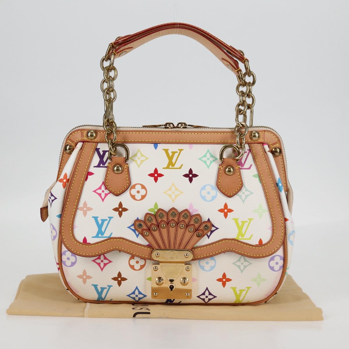 LOUIS VUITTON Monogram Multicolor Gracie MM Bag White M92590 LV Auth 121499SV