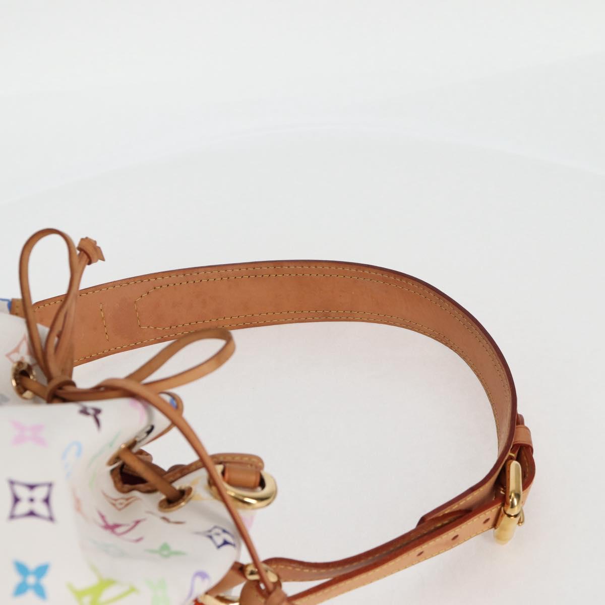 LOUIS VUITTON Monogram Multicolor Petit Noe Bag White M42229 LV Auth 121500AM