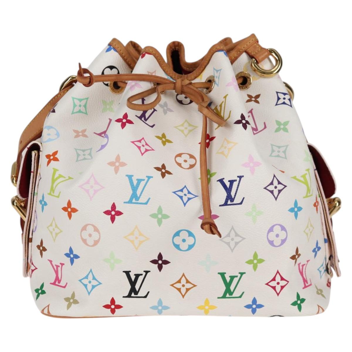 LOUIS VUITTON Monogram Multicolor Petit Noe Bag White M42229 LV Auth 121500AM