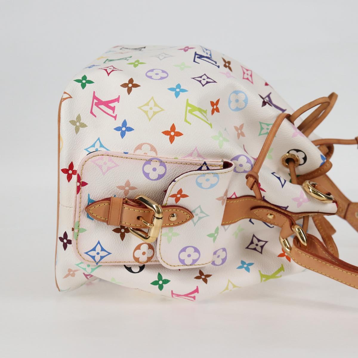 LOUIS VUITTON Monogram Multicolor Petit Noe Bag White M42229 LV Auth 121500AM