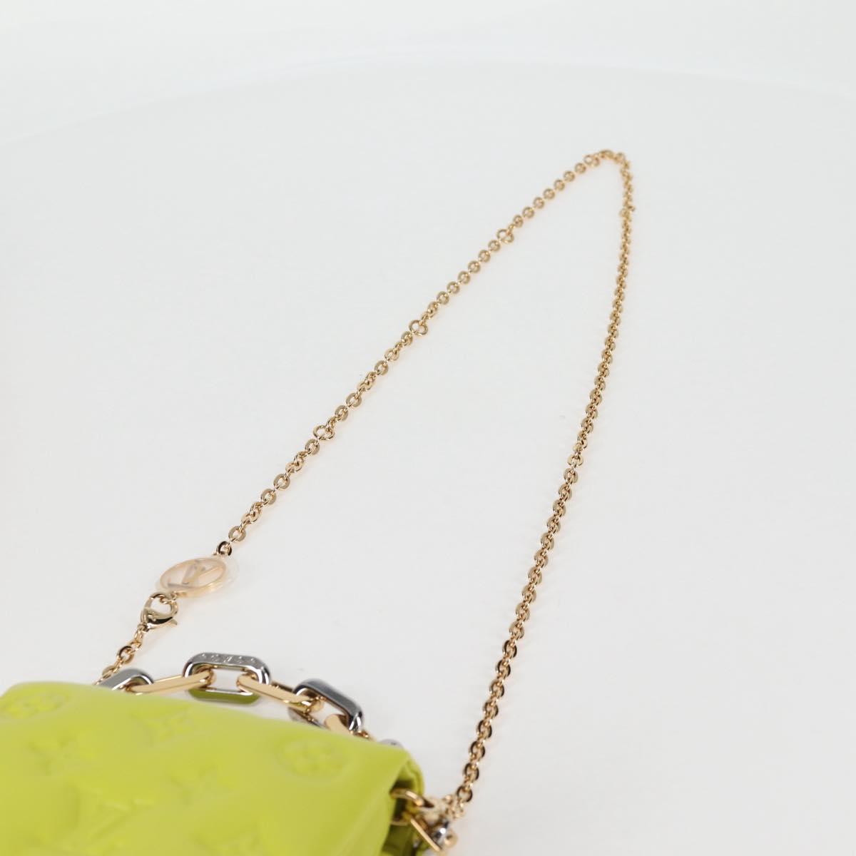 LOUIS VUITTON Monogram Emboss Coussin Belt Bag Bag Leather 2way LV Auth 121504SM