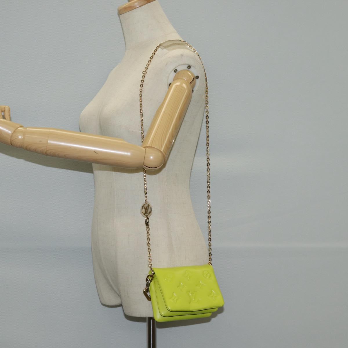 LOUIS VUITTON Monogram Emboss Coussin Belt Bag Bag Leather 2way LV Auth 121504SM