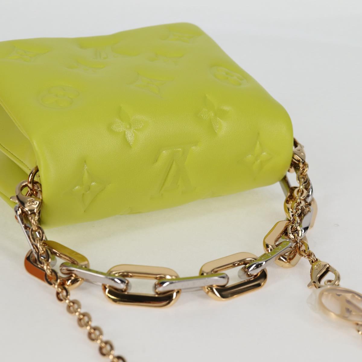 LOUIS VUITTON Monogram Emboss Coussin Belt Bag Bag Leather 2way LV Auth 121504SM