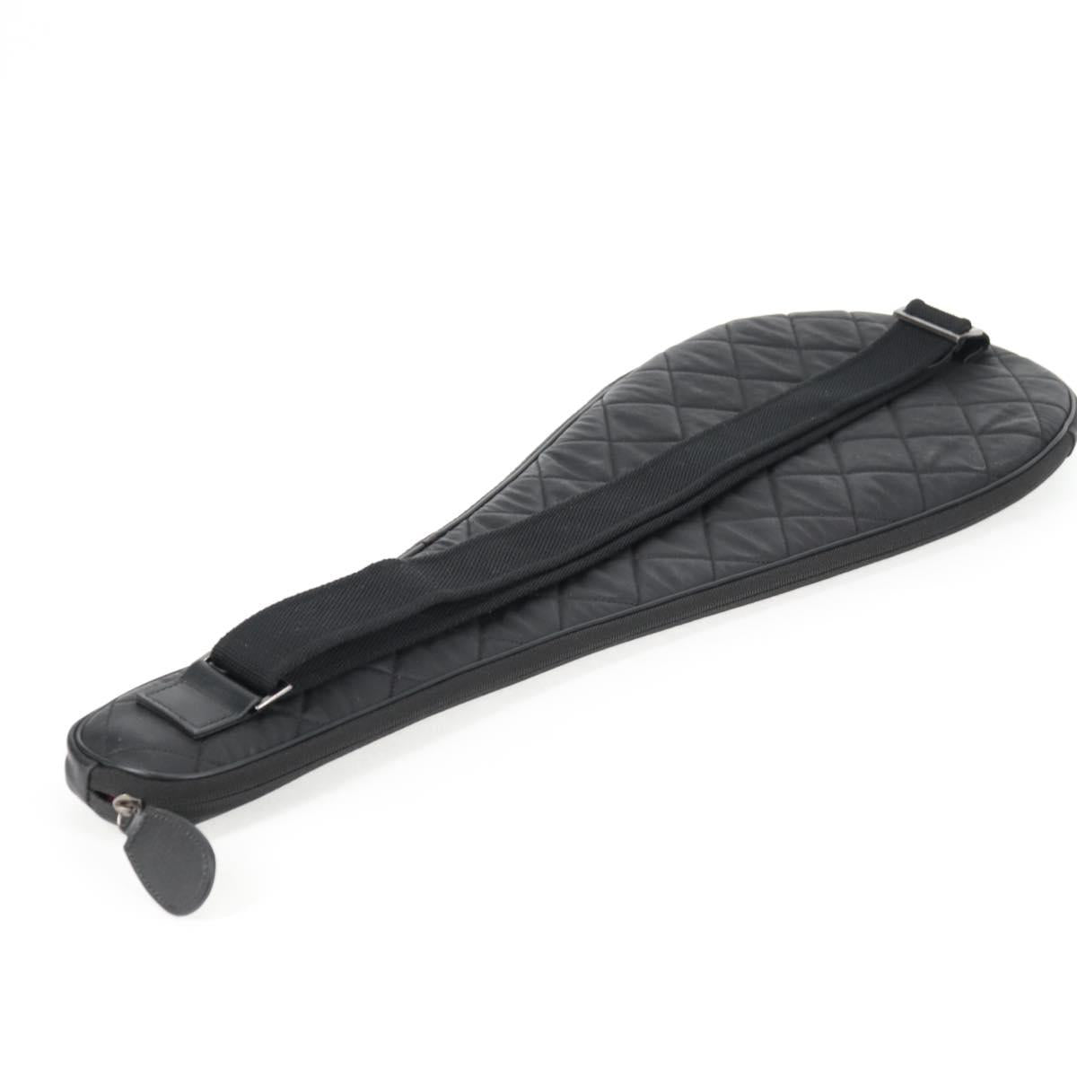 CHANEL Badminton Racket metal Black CC Auth 121512V