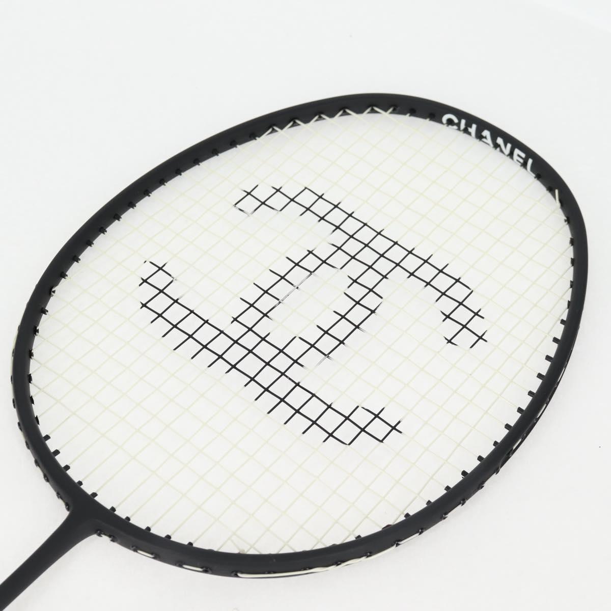 CHANEL Badminton Racket metal Black CC Auth 121512V