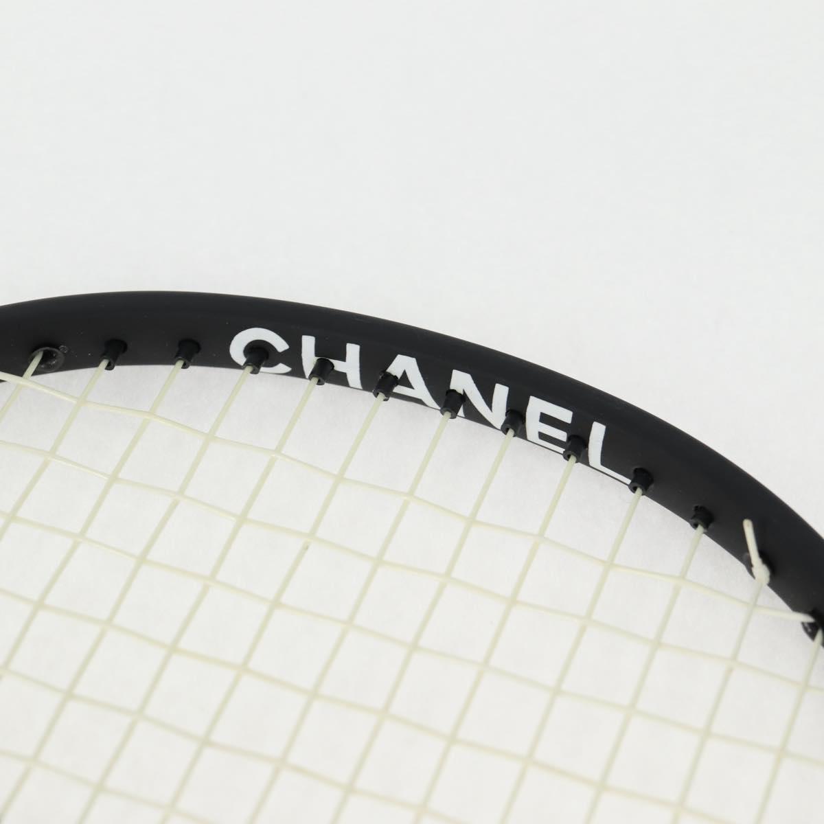 CHANEL Badminton Racket metal Black CC Auth 121512V
