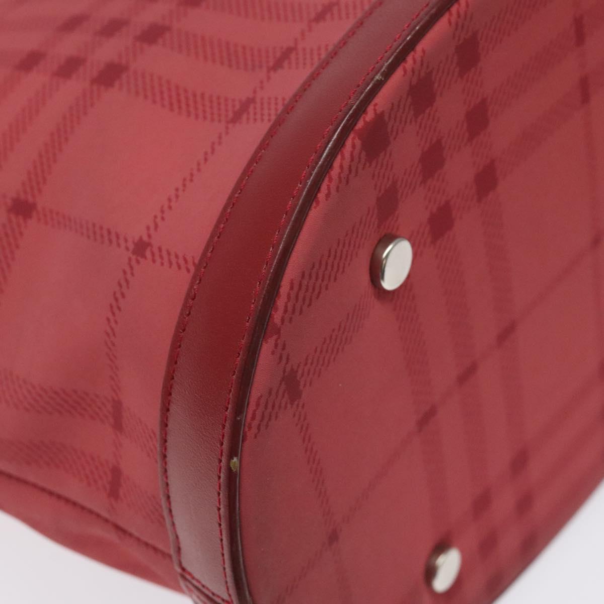 BURBERRY Nova Check Shoulder Bag Canvas Red Auth 121545
