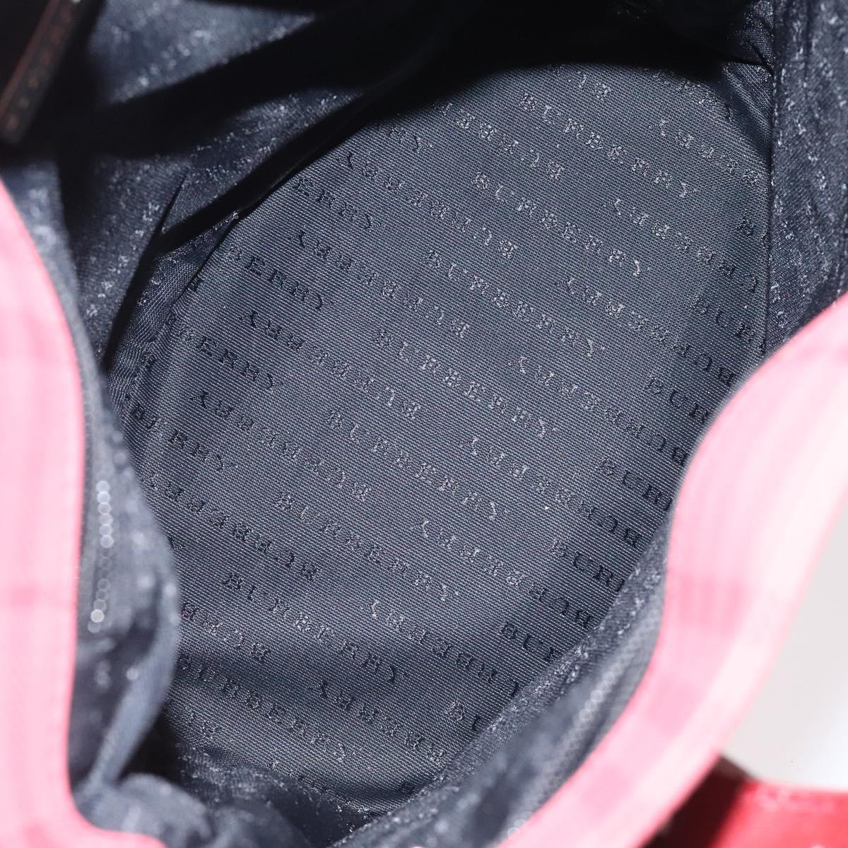 BURBERRY Nova Check Shoulder Bag Canvas Red Auth 121545