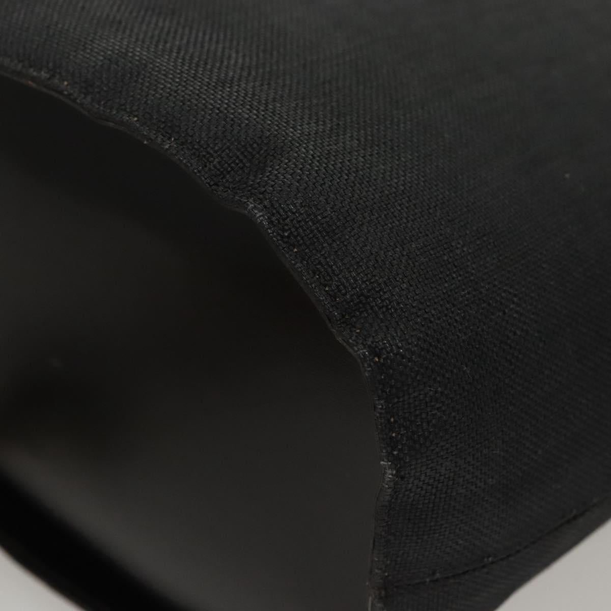 CELINE Shoulder Bag Canvas Black Gold Auth 121554