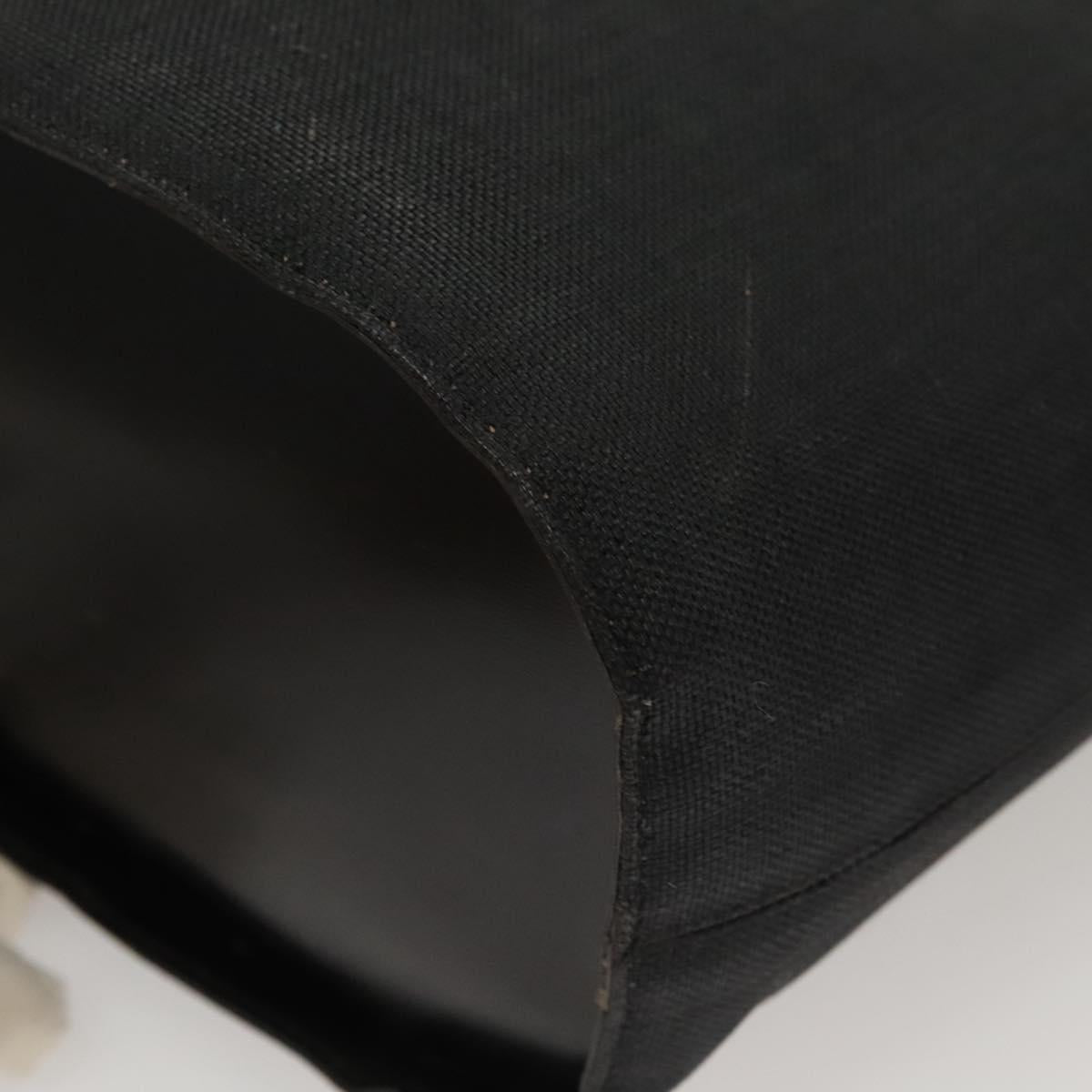 CELINE Shoulder Bag Canvas Black Gold Auth 121554