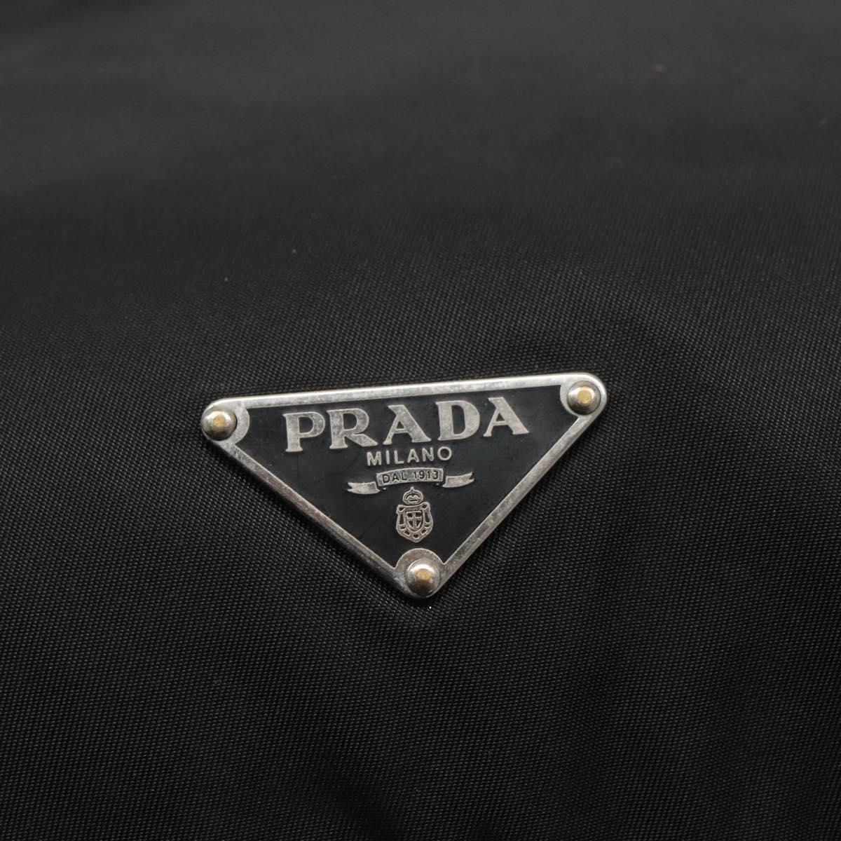 PRADA Tote Bag Nylon Black Auth 121555
