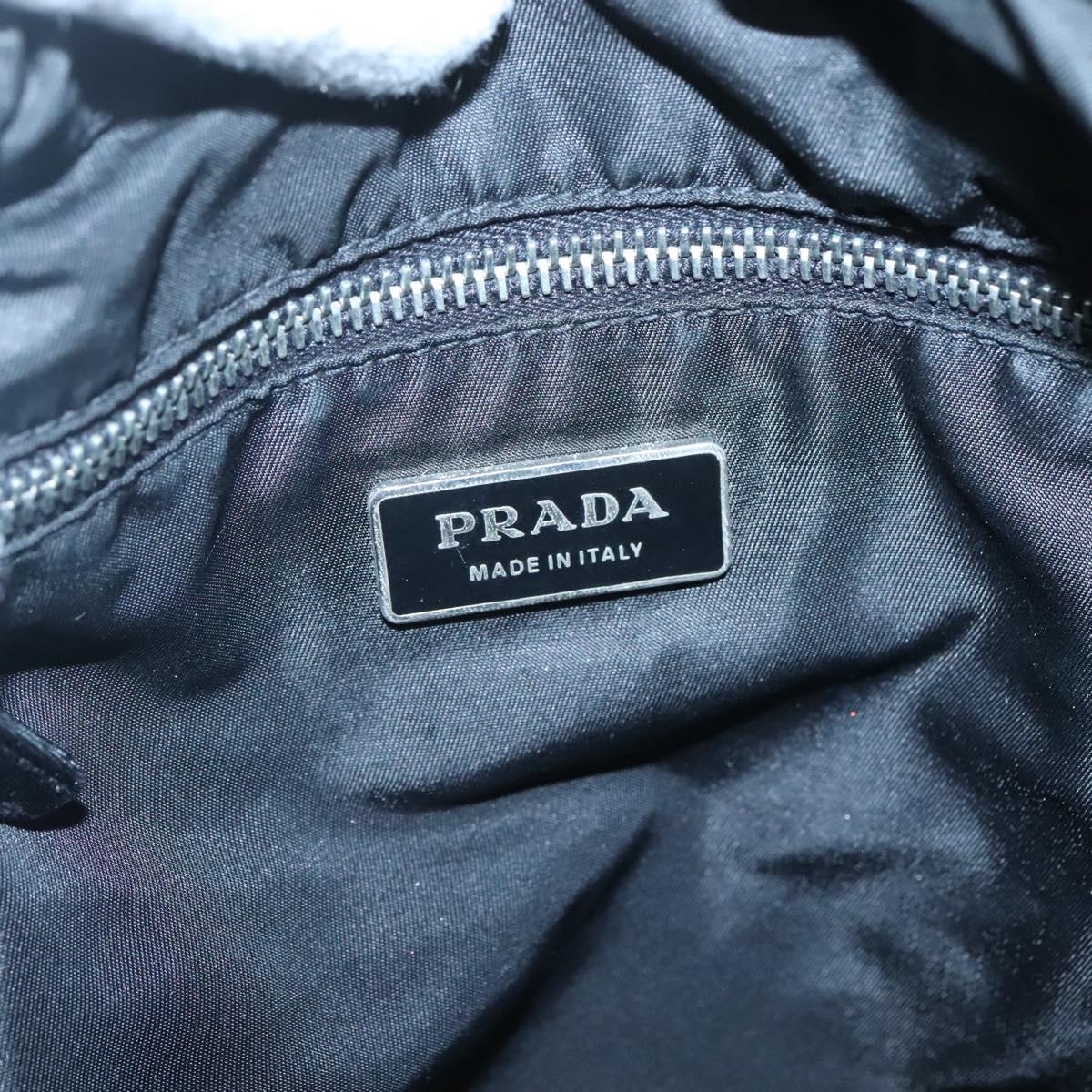PRADA Tote Bag Nylon Black Auth 121555