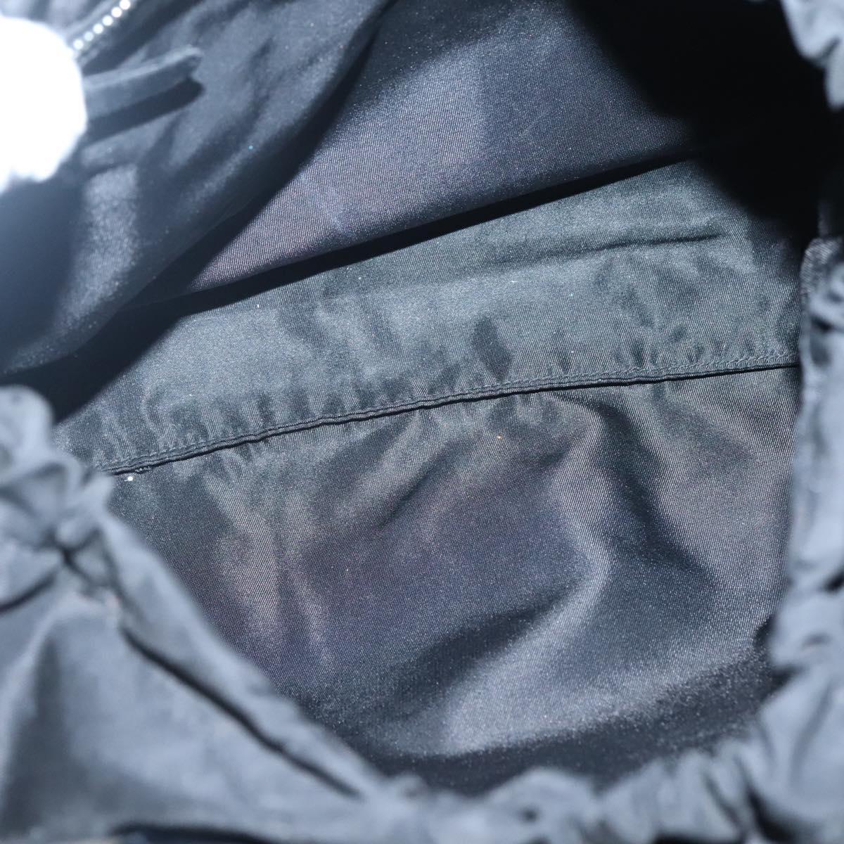 PRADA Tote Bag Nylon Black Auth 121555