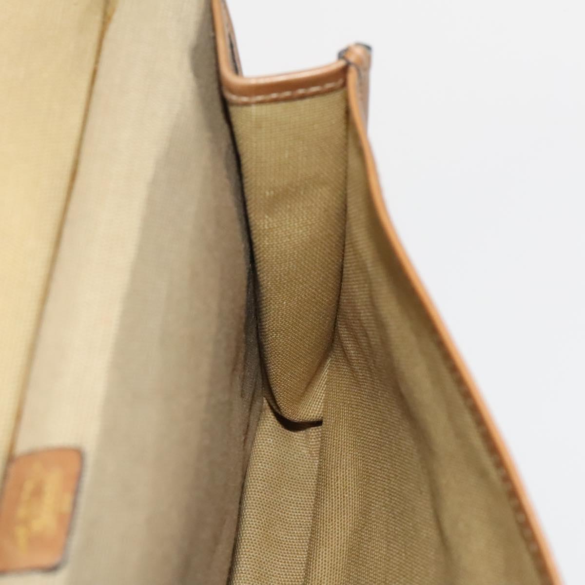 GUCCI Micro GG Canvas Hand Bag 2way Brown Gold Auth 121561