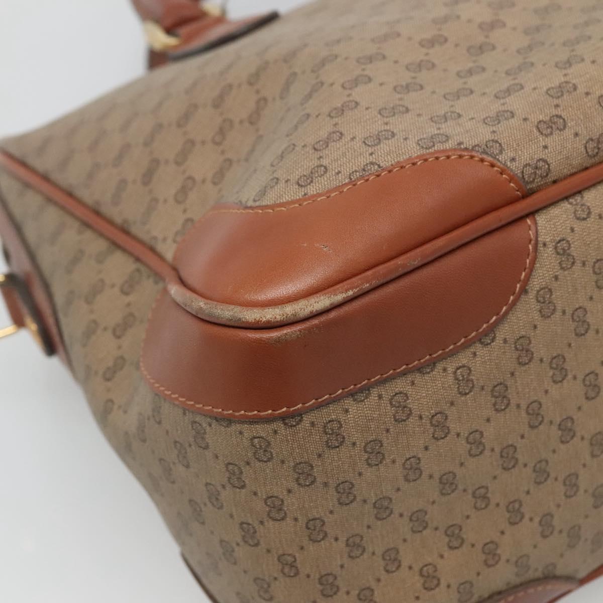 GUCCI Micro GG Supreme Hand Bag PVC 2way Beige Gold 002 25 0033 Auth 121562