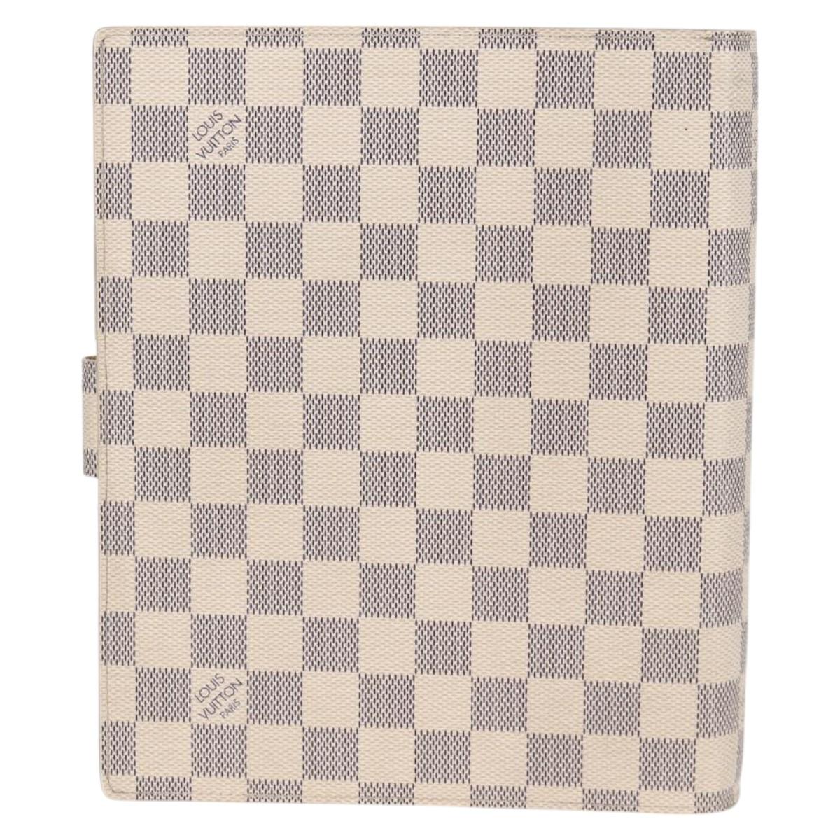 LOUIS VUITTON Damier Azur Agenda GM Day Planner Cover R20708 LV Auth 121569A