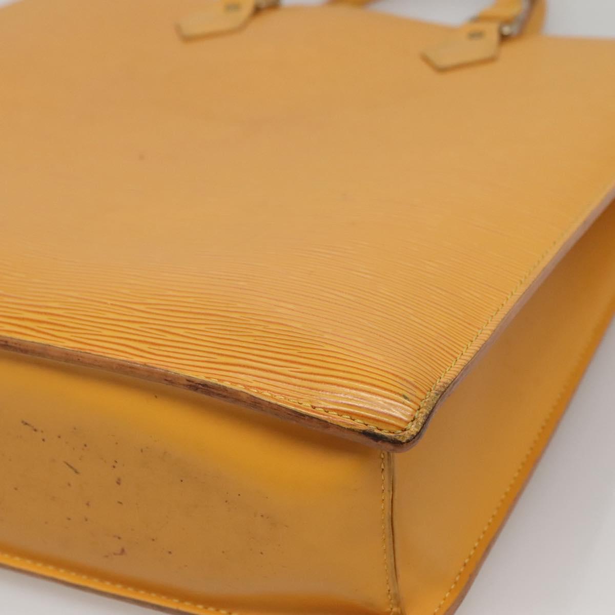 LOUIS VUITTON Epi Sac Plat Hand Bag Yellow M52079 LV Auth 121570