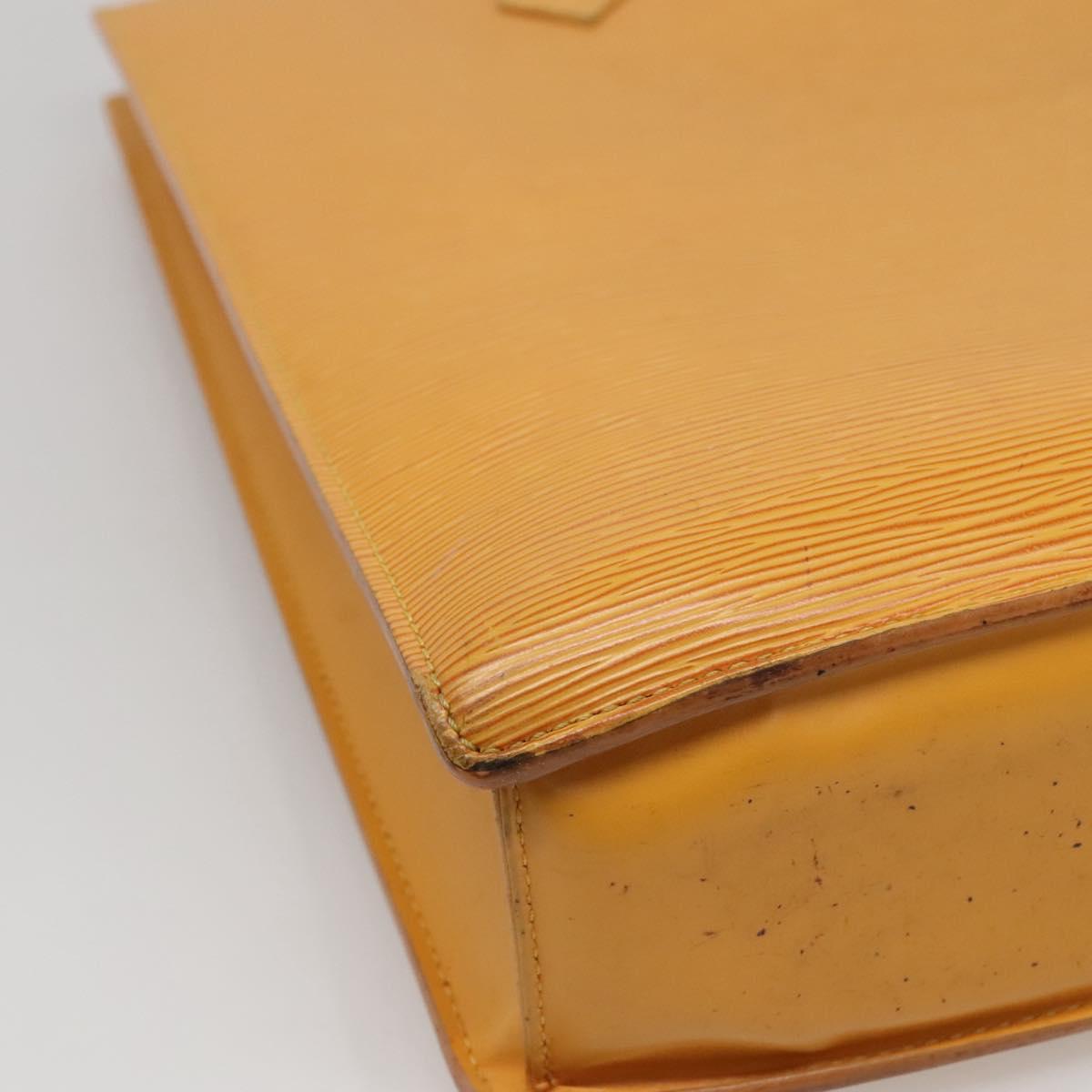 LOUIS VUITTON Epi Sac Plat Hand Bag Yellow M52079 LV Auth 121570
