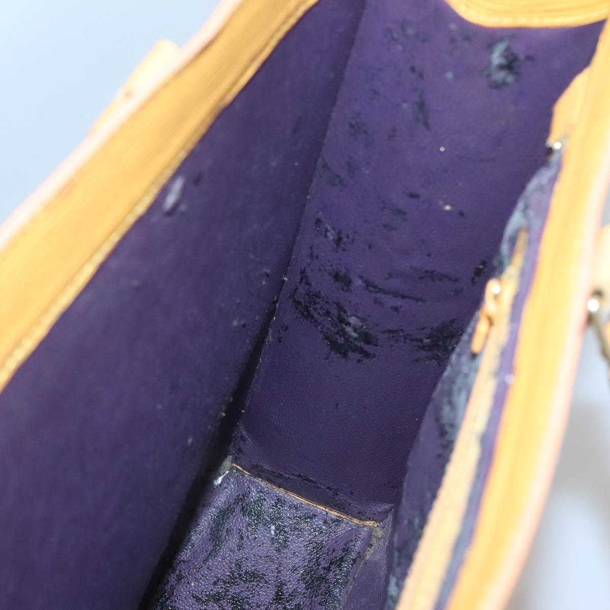 LOUIS VUITTON Epi Sac Plat Hand Bag Yellow M52079 LV Auth 121570