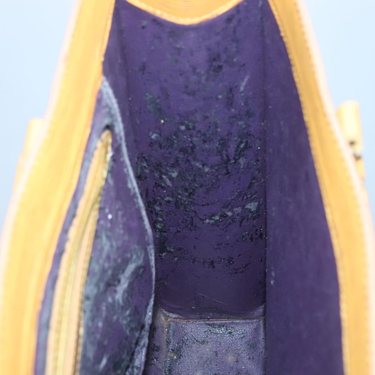 LOUIS VUITTON Epi Sac Plat Hand Bag Yellow M52079 LV Auth 121570