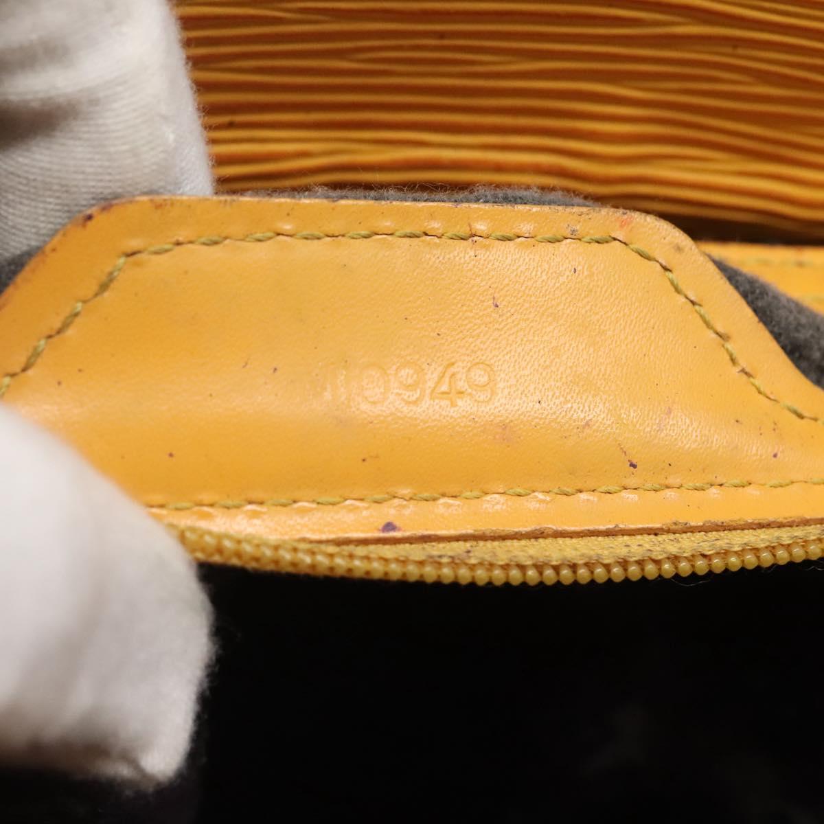 LOUIS VUITTON Epi Sac Plat Hand Bag Yellow M52079 LV Auth 121570