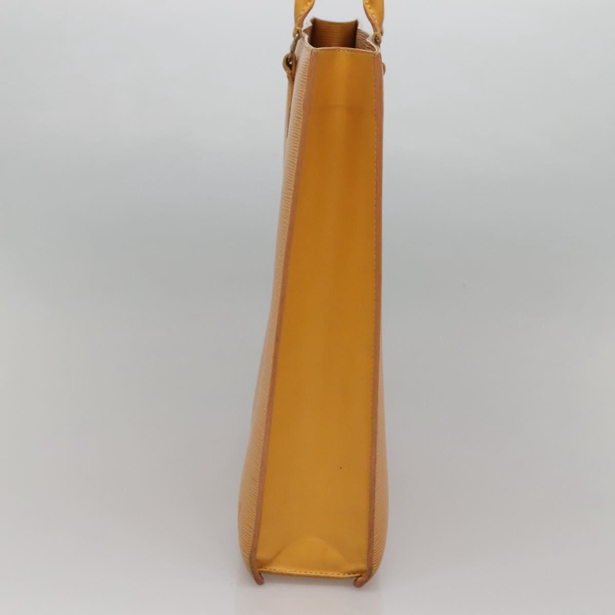 LOUIS VUITTON Epi Sac Plat Hand Bag Yellow M52079 LV Auth 121570
