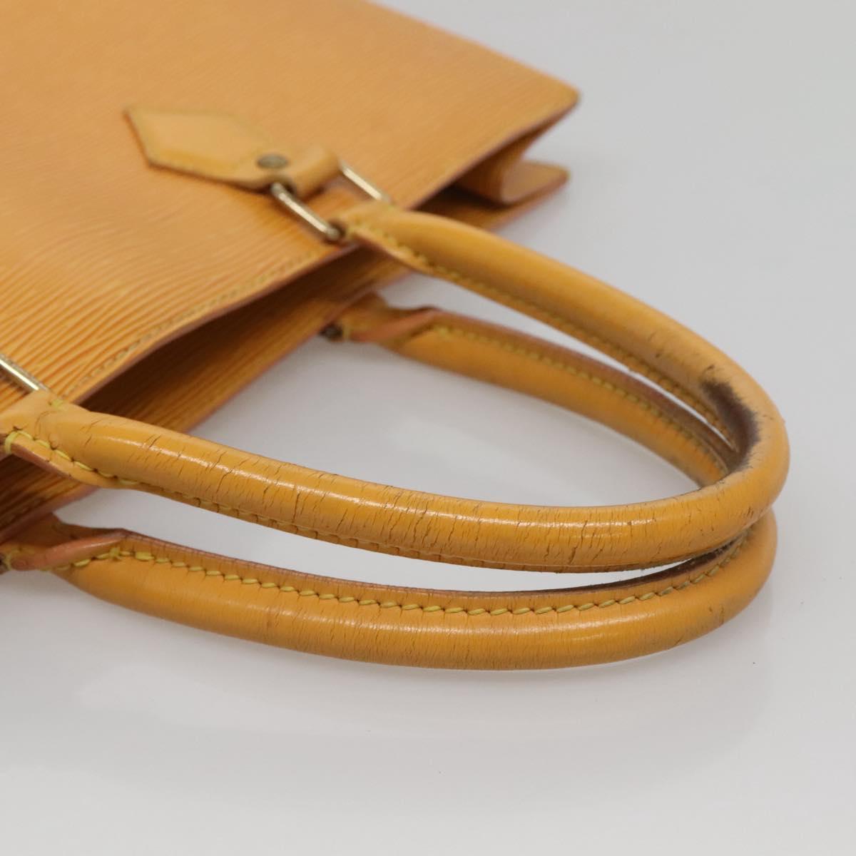 LOUIS VUITTON Epi Sac Plat Hand Bag Yellow M52079 LV Auth 121570