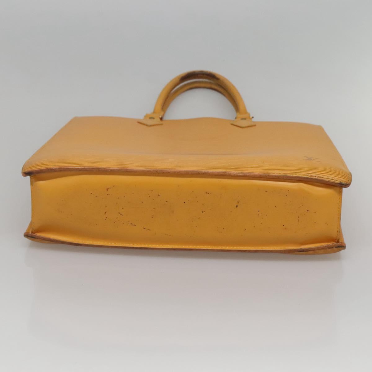 LOUIS VUITTON Epi Sac Plat Hand Bag Yellow M52079 LV Auth 121570