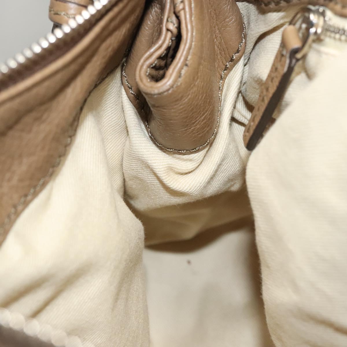 Chloe Paddington Shoulder Bag Leather Outlet Brown Gold Silver Auth 121587