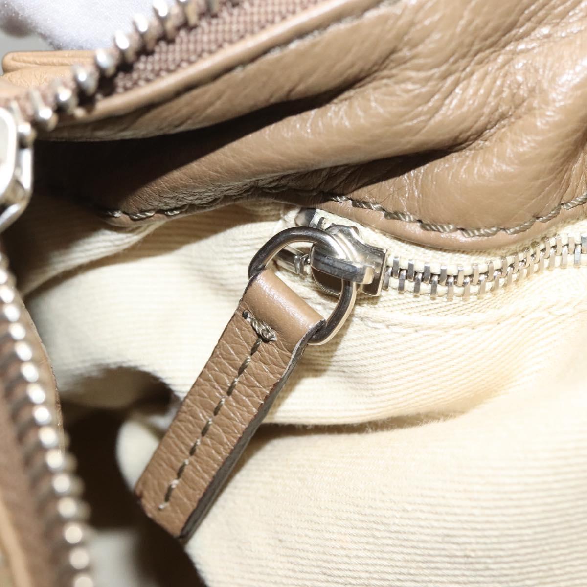 Chloe Paddington Shoulder Bag Leather Outlet Brown Gold Silver Auth 121587