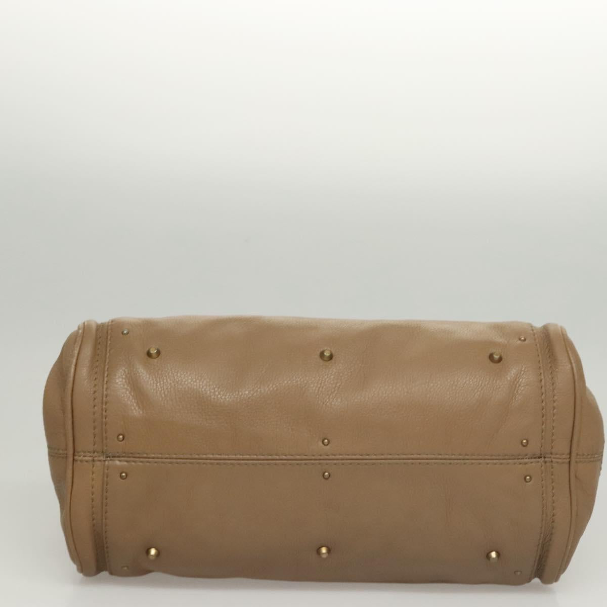 Chloe Paddington Shoulder Bag Leather Outlet Brown Gold Silver Auth 121587