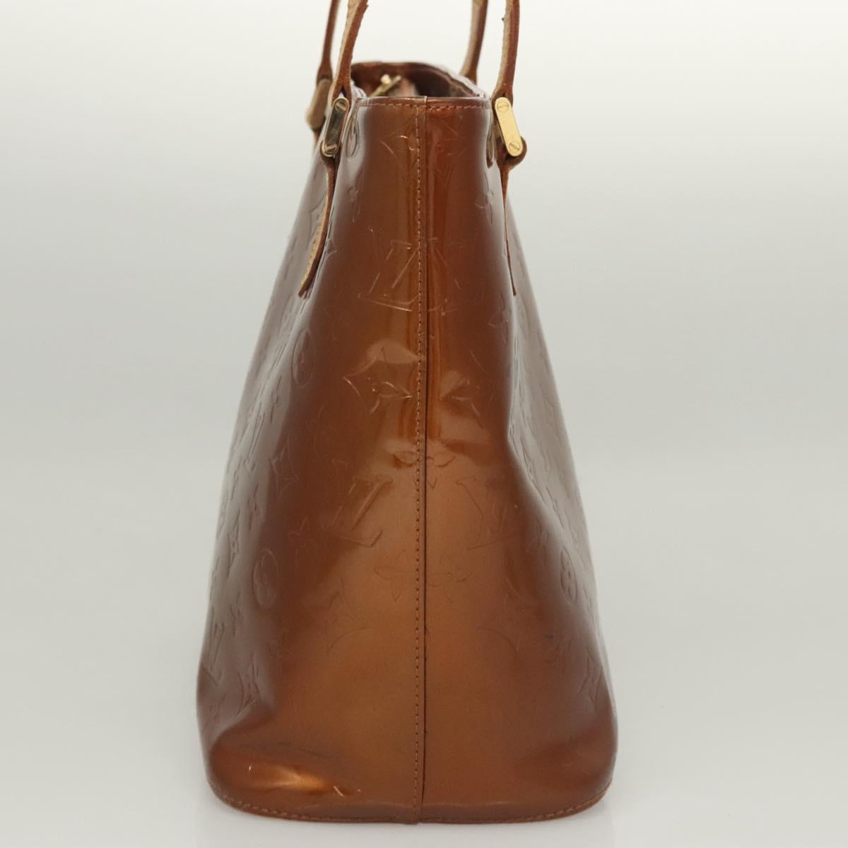 LOUIS VUITTON Monogram Vernis Houston Hand Bag Bronze M91122 LV Auth 121600