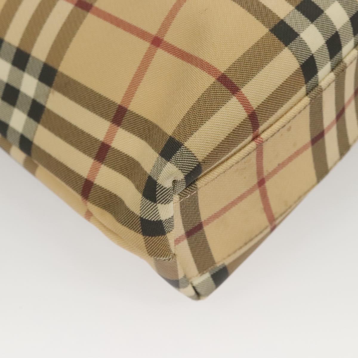 BURBERRY Nova Check Tote Bag PVC Beige Auth 121605