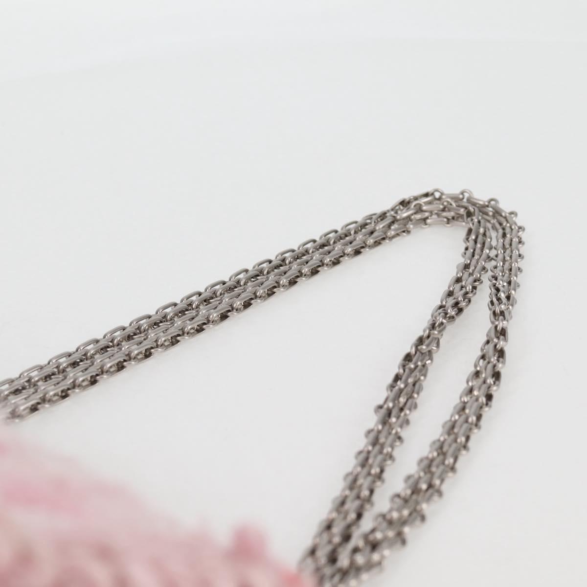 CHANEL Chain Matelasse 2.55 Shoulder Bag Tweed Pink CC Auth 121623AM