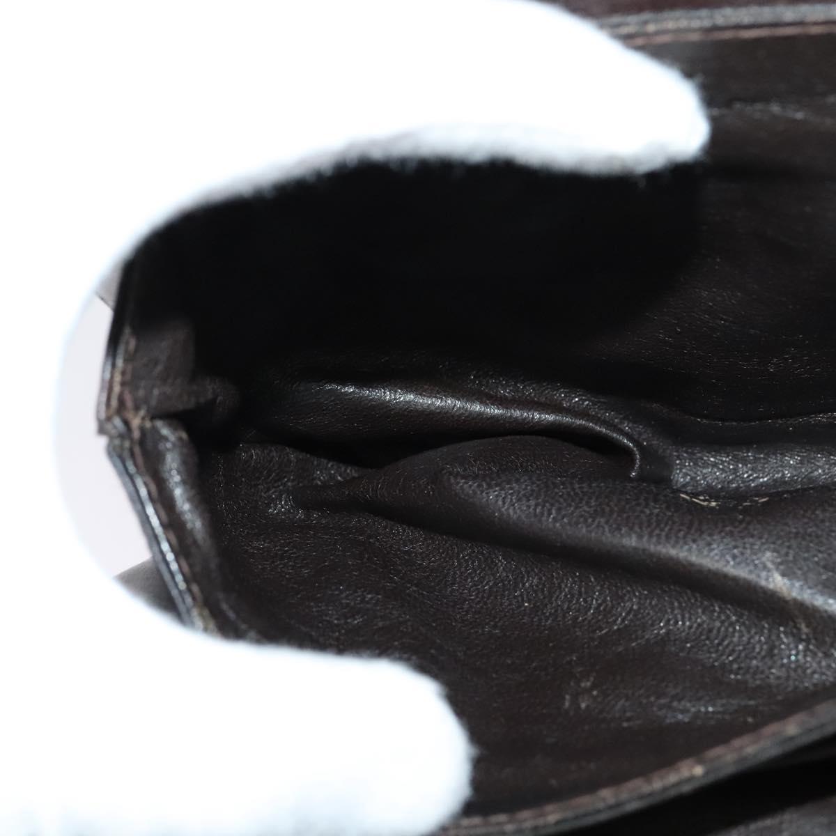 CELINE C Sulky Shoulder Bag Canvas Brown Gold Auth 121649