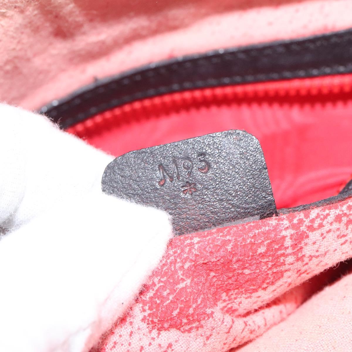 CELINE Shoulder Bag Leather Black Gold Auth 121723