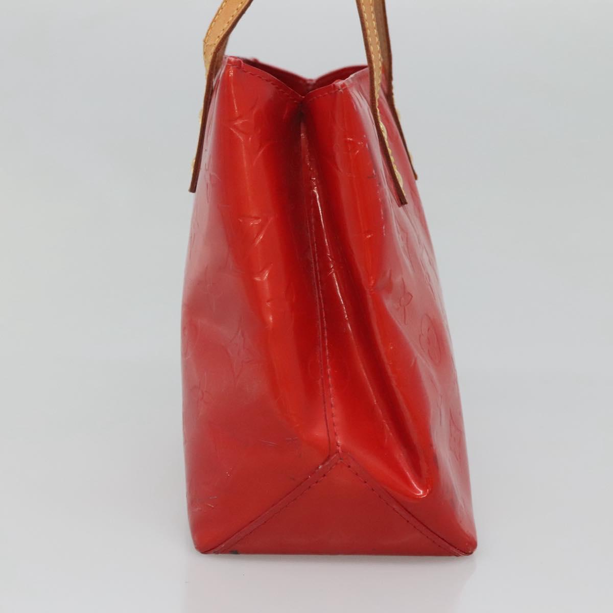 LOUIS VUITTON Monogram Vernis Reade PM Hand Bag Red Rouge M91088 LV Auth 121758