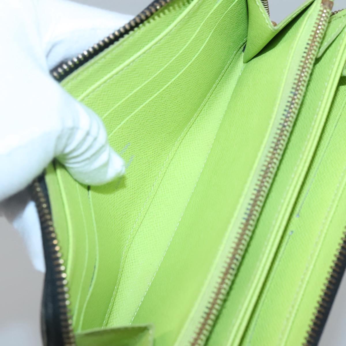 LOUIS VUITTON Monogram Multicolor Zippy Wallet Long Black M60243 LV Auth 121827