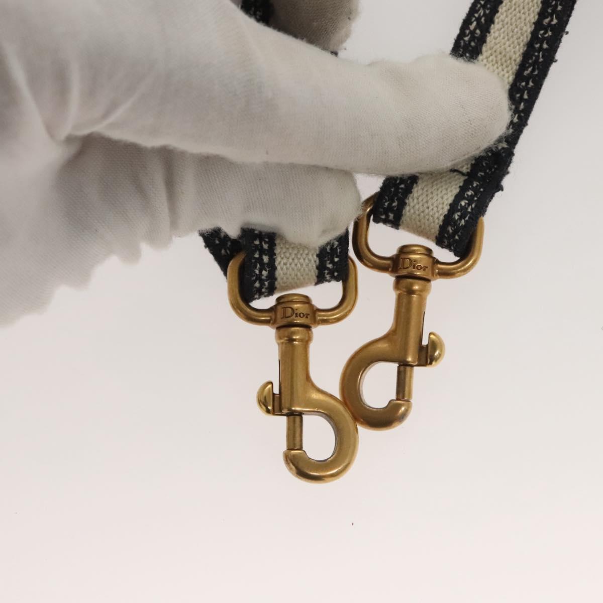 Christian Dior Mini Vertical Hand Bag Canvas 2way Black Auth 121850