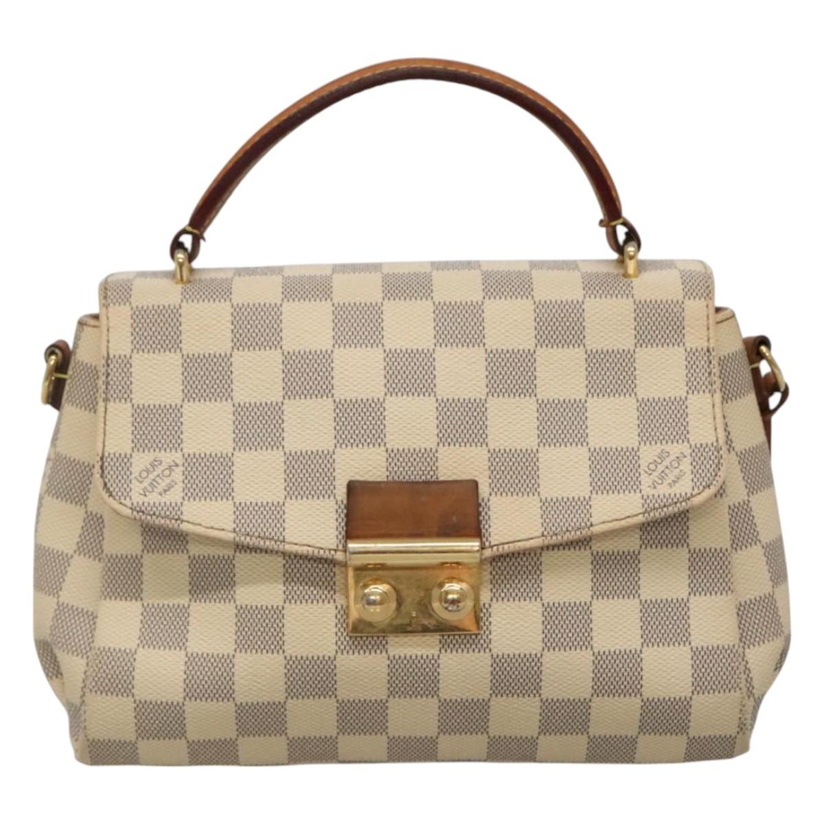 LOUIS VUITTON Damier Azur Croisette Hand Bag 2way N41581 LV Auth 121869