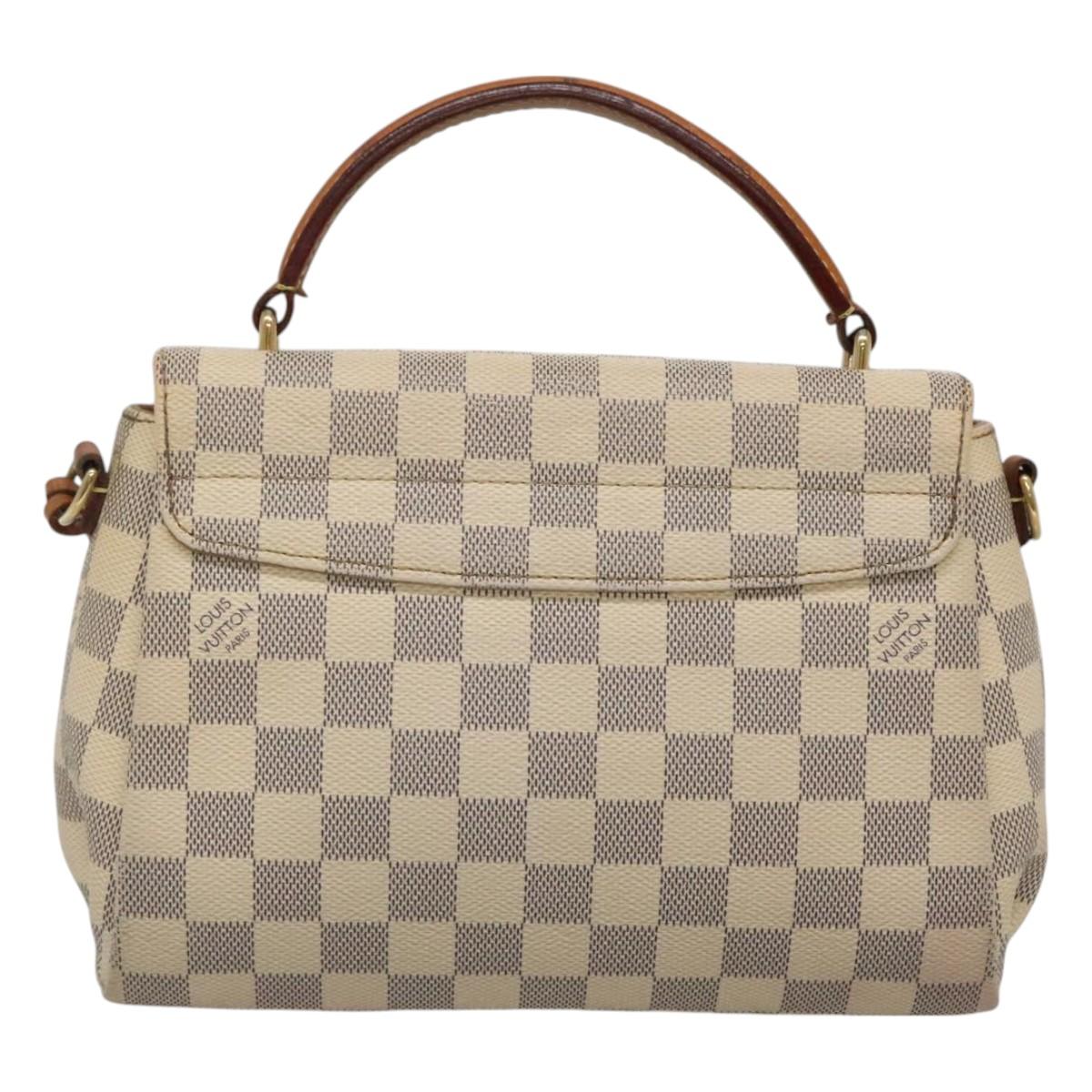 LOUIS VUITTON Damier Azur Croisette Hand Bag 2way N41581 LV Auth 121869