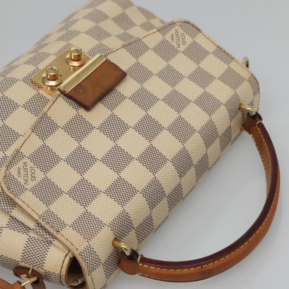 LOUIS VUITTON Damier Azur Croisette Hand Bag 2way N41581 LV Auth 121869