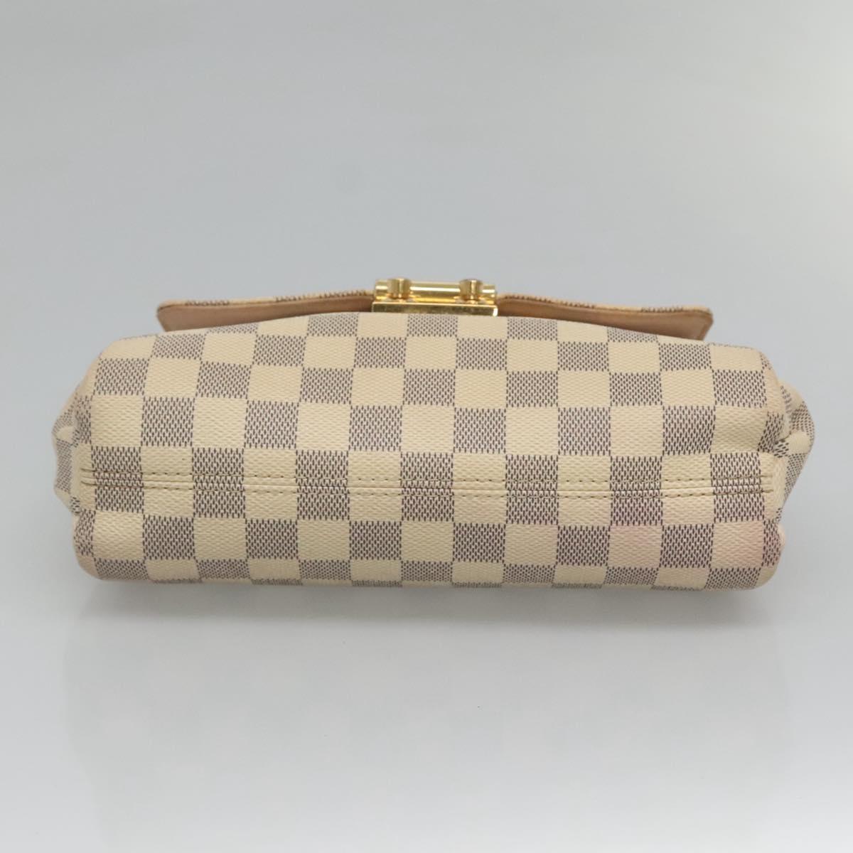 LOUIS VUITTON Damier Azur Croisette Hand Bag 2way N41581 LV Auth 121869