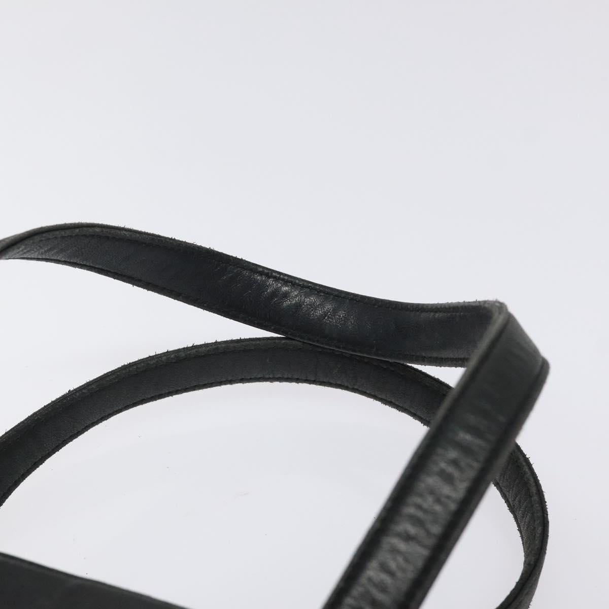 PRADA Hand Bag Leather Black Auth 121881