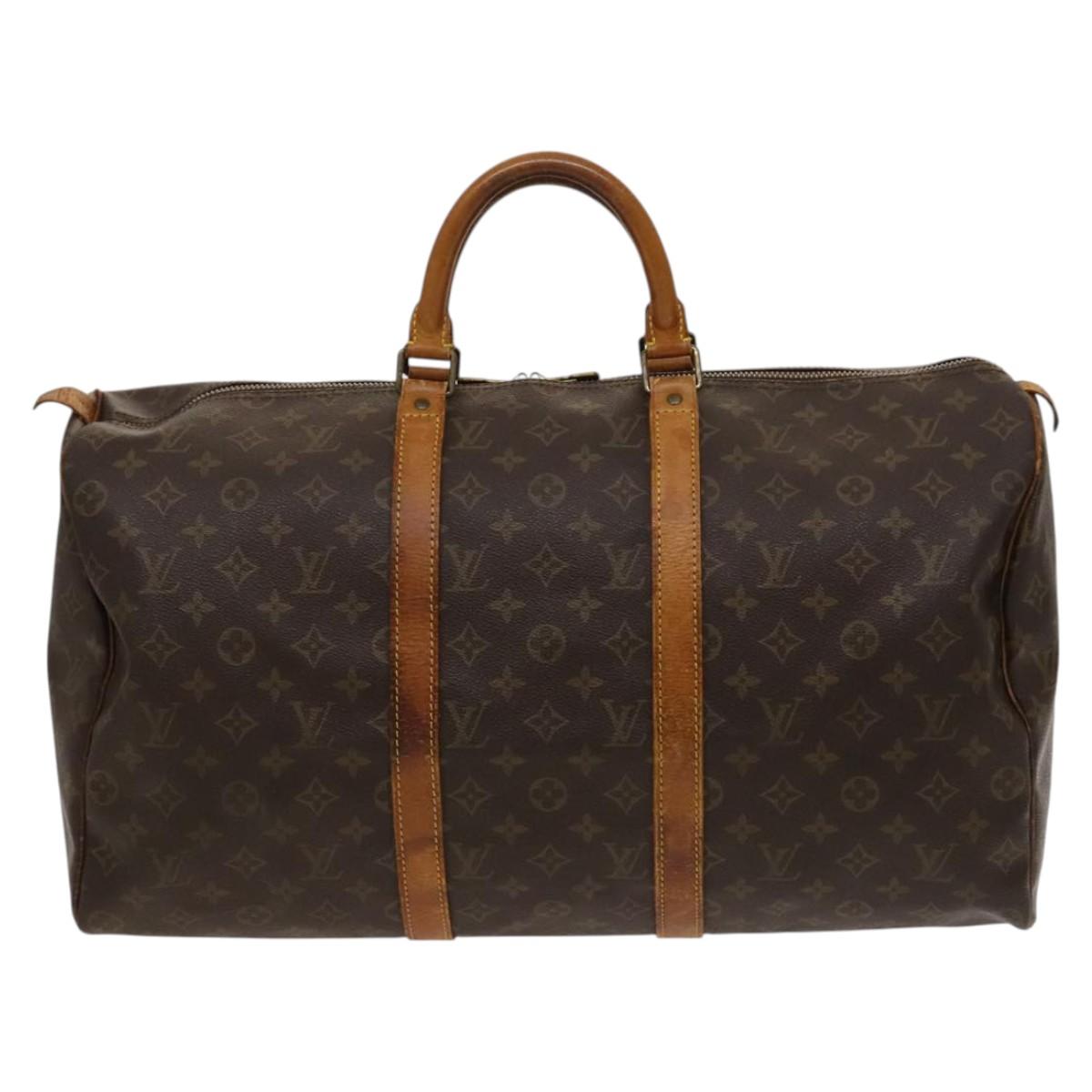 LOUIS VUITTON Monogram Keepall 50 Boston Bag M41426 LV Auth 121904
