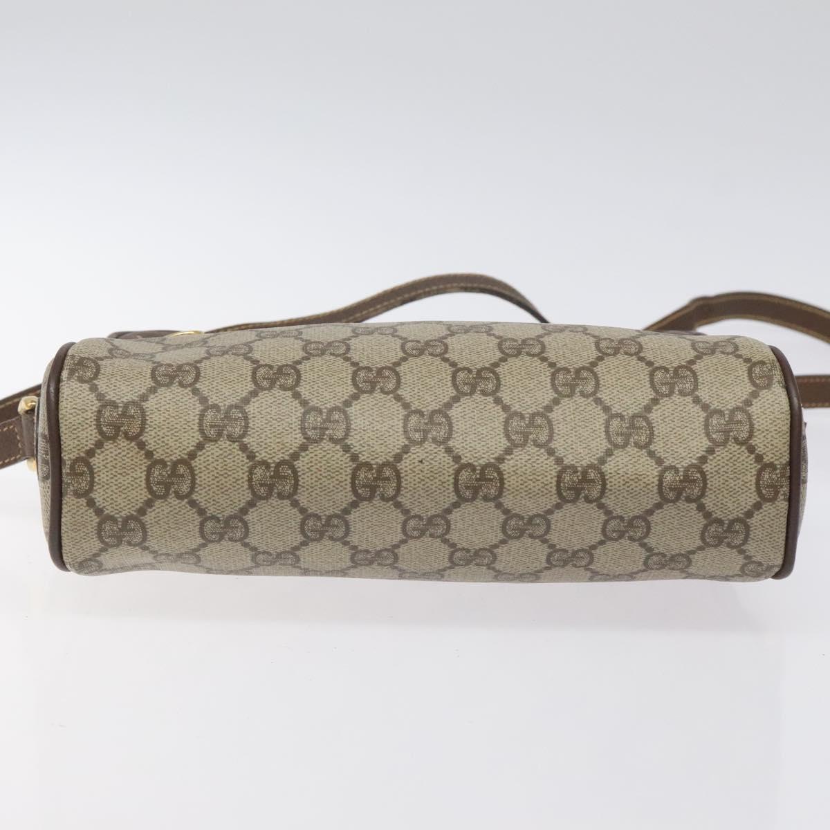 GUCCI GG Supreme Web Sherry Line Shoulder Bag PVC Beige 56 02 087 Auth 121924