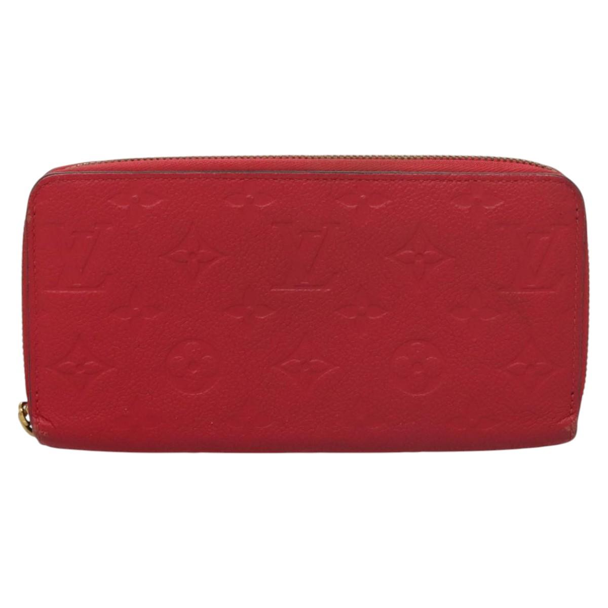 LOUIS VUITTON Monogram Empreinte Zippy Wallet Glenard M83639 LV Auth 121941